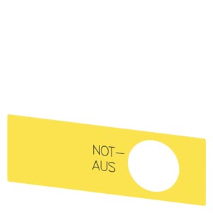 Подложка Siemens 3SU1900-0BE31-0AS0 для кнопки аварийного останова NOT-AUS — надежное обозначение и безопасность.