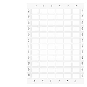 Маркировочные таблички Siemens 3SU1900-0BK61-0AA0: 720 шт., 17.5 x 27 мм, белые, для самостоятельной маркировки