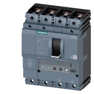 Siemens 3VA2 IEC 250 4-Pole Circuit Breaker with 55KA Breaking Capacity