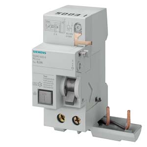 Дифференциальный блок Siemens 5SM2625-6: защита от утечки тока, 2 полюса, 0,3-63А, 230В, глубина 70мм