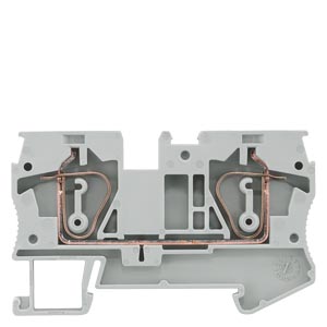 Siemens 8WH2000-0AH00: пружинная проходная клемма для проводов 0.5-6 мм2, серого цвета