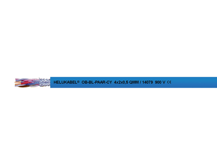 Кабель управления OB-BL-PAAR-CY 2x2x0.5 мм² синий HELUKABEL