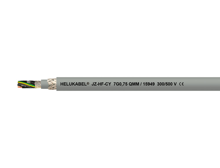 Кабель управления JZ-HF-CY 4G1.5 мм² серый HELUKABEL