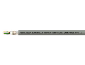 Кабель SUPER-PAAR-TRONIC-C-PUR 2x2x0,25 мм² серый HELUKABEL