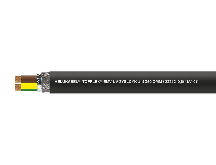 Кабель для кабельных цепей TOPFLEX-EMV-UV-2YSLCYK-J 4G1.5 мм² черный HELUKABEL