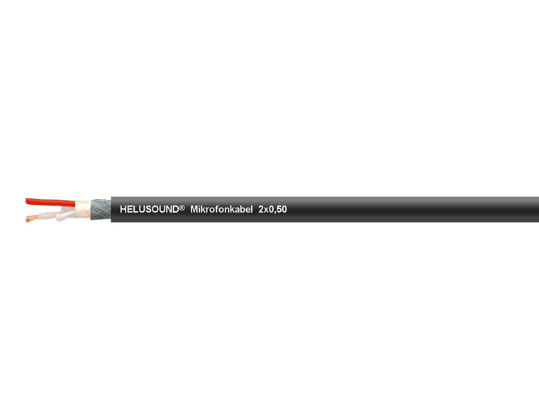 Кабель микрофонный HELUSOUND 2x0,50 мм² черный HELUKABEL