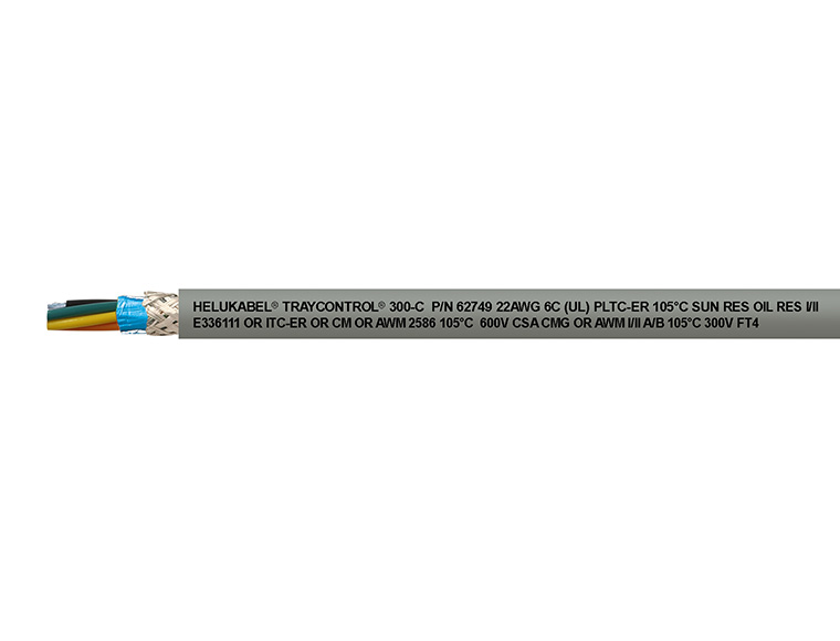 Кабель TRAYCONTROL 300-C TP 2x2x24AWG (0,241 мм²) серый HELUKABEL