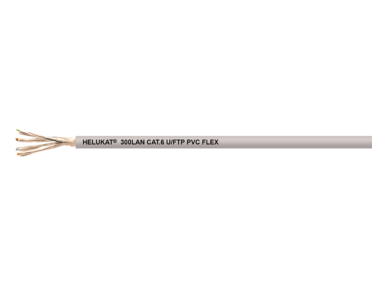 Кабель промышленный HELUKAT 300 U/FTP 4x2xAWG 26/7 PVC UL серый HELUKABEL