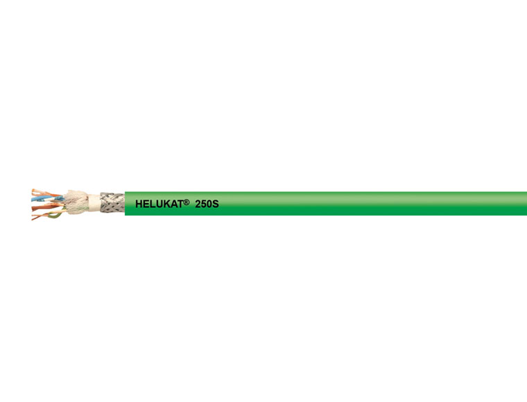 Кабель промышленный HELUKAT 250S SF/UTP 4x2x0,15 мм² зеленый HELUKABEL