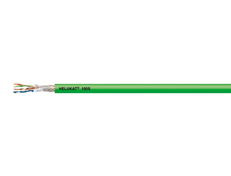 Кабель HELUKAT IND 100S ECO SF/UTP 4x2x0,15 мм² PUR зеленый HELUKABEL